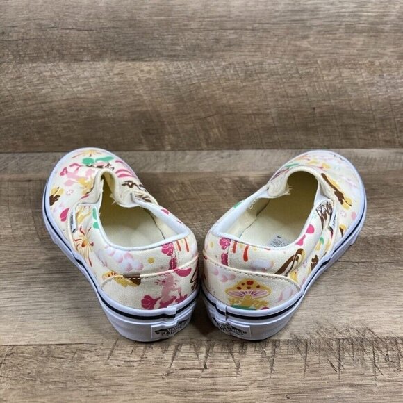 VANS Classic Slip On Get Outdoors Classic White Canvas Shoes Womens 6 NEW - Picture 5 of 9